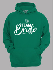 Толстовка худи с принтом Team Bride - Команда Невесты, 2501081