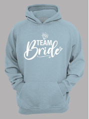 Толстовка худи с принтом Team Bride - Команда Невесты, 2501081