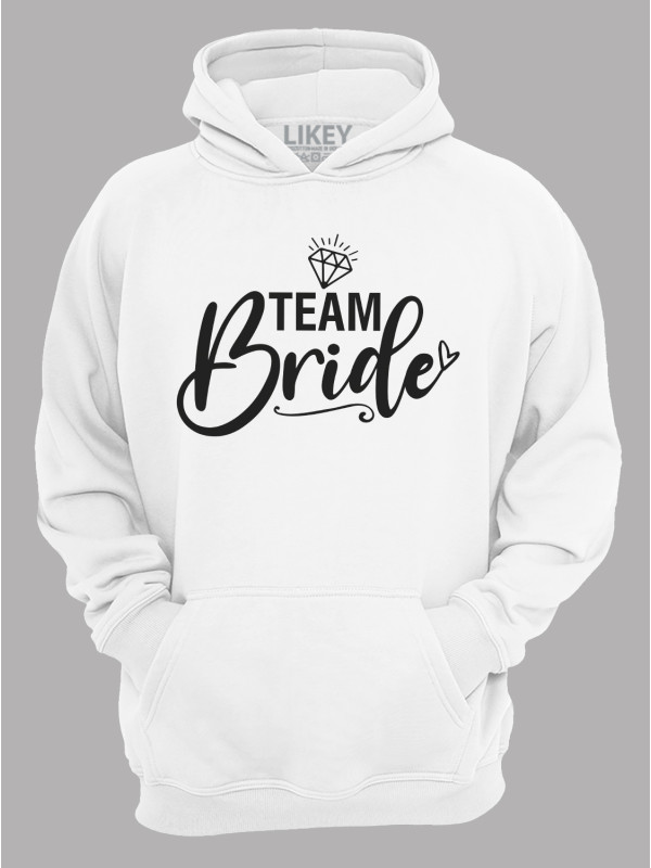 Толстовка худі з принтом Team Bride - Команда Нареченої, 2501081