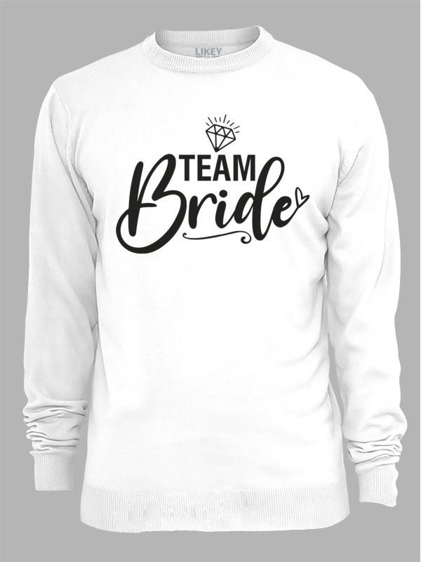 Світшот з принтом Team Bride - Команда Нареченої, 2501081