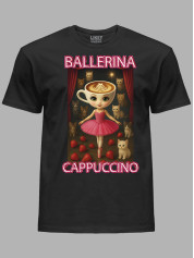 Футболка детская Ballerina Cappuccino - Балерина Капучино котики клубника, 25060008