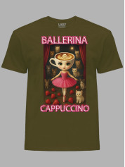 Футболка детская Ballerina Cappuccino - Балерина Капучино котики клубника, 25060008
