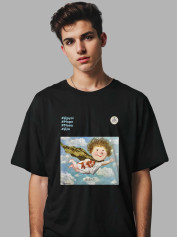 Футболка мужская с принтом «Спаситель: #Друзья #Море #Язык #Дом» Евгении Гапчинской, 2512001