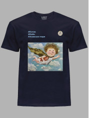 Футболка чоловіча з принтом «Рятівник: #Котик #Небо #Азовське море» Євгенії Гапчинської, 2512002