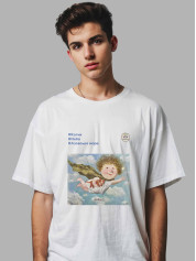 Футболка чоловіча з принтом «Рятівник: #Котик #Небо #Азовське море» Євгенії Гапчинської, 2512002