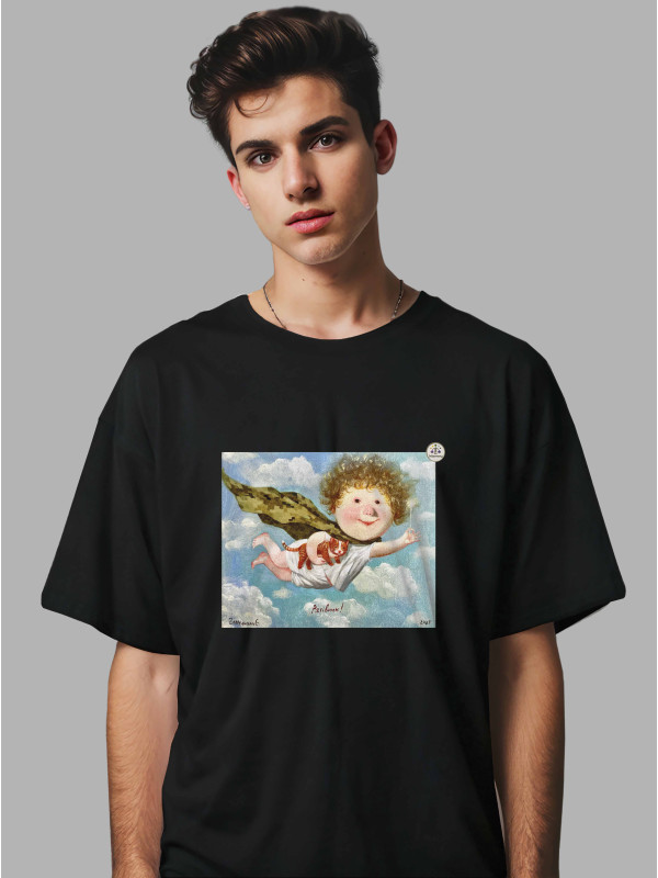 Футболка чоловіча з принтом «Рятівник!» Євгенії Гапчинської, 2512006