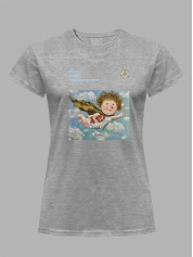 Футболка жіноча з принтом «Рятівник: #Котик #Небо #Азовське море» Євгенії Гапчинської, 2512015