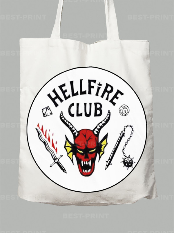 Екосумка Дуже дивні справи Клуб пекельного полум'я - Stranger things Hellfire Club, 26010005