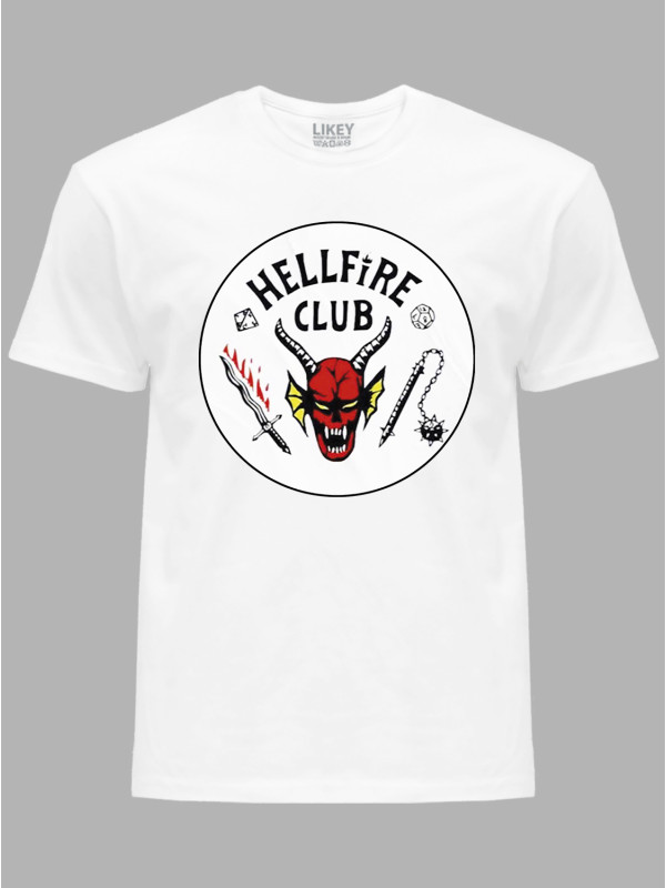 Футболка Дуже дивні справи Клуб пекельного полум'я - Stranger things Hellfire Club, 26010005