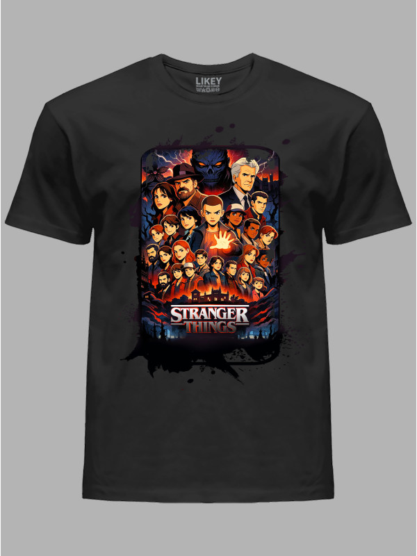 Футболка Дуже дивні справи Усі герої - Stranger Things All heroes, 26010023