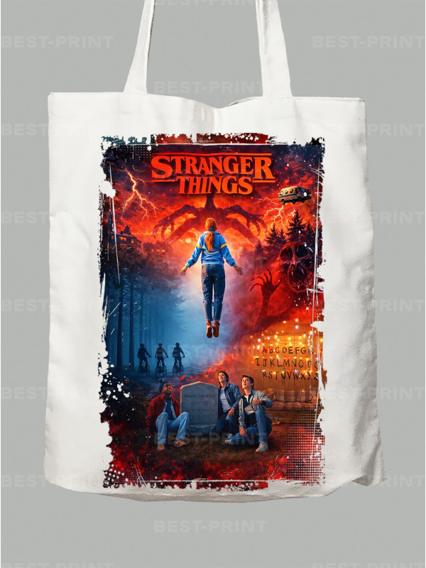 Екосумка Дуже дивні справи колаж - Stranger things collage, 26010035