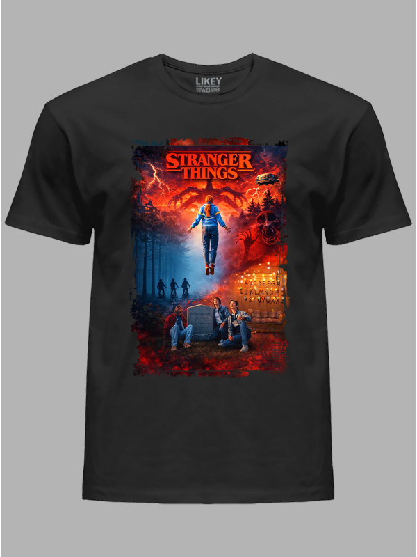 Футболка Дуже дивні справи колаж - Stranger things collage, 26010035