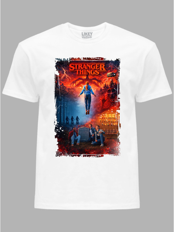 Футболка Дуже дивні справи колаж - Stranger things collage, 26010035