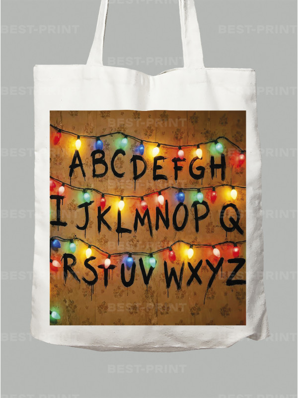 Екосумка Алфавіт Дуже дивні справи - Alphabet Stranger things, 26010036