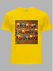 Футболка Алфавіт Дуже дивні справи - Alphabet Stranger things, 26010036