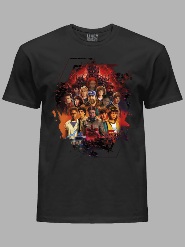 Футболка Дуже дивні справи 5 всі герої - Stranger things 5 all heroes, 26010038