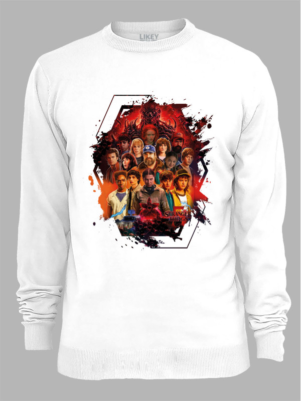 Світшот Дуже дивні справи 5 всі герої - Stranger things 5 all heroes, 26010038