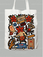 Екосумка Дуже дивні справи наліпки - Stranger things stickers, 26010041