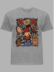 Футболка Дуже дивні справи наліпки - Stranger things stickers, 26010041