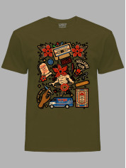 Футболка Дуже дивні справи наліпки - Stranger things stickers, 26010041