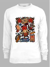 Світшот Дуже дивні справи наліпки - Stranger things stickers, 26010041