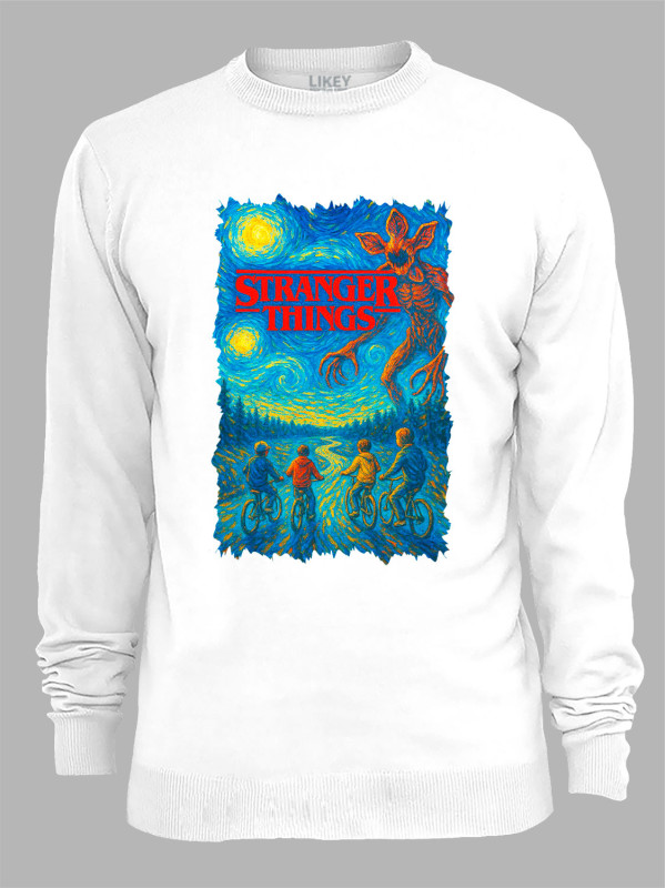 Світшот Дуже дивні справи Ван Гог- Stranger things Van Gogh, 26010046