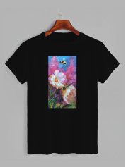 Футболка з принтом Flowers - Квіти (0130)