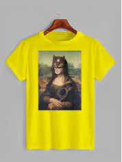 Футболка з принтом Surrealism Mona Lisa Censored (0149)
