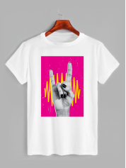 Футболка с принтом АРТ Рок жив (0912)