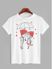 Футболка на день закоханих з принтом Закохана пара (1222)