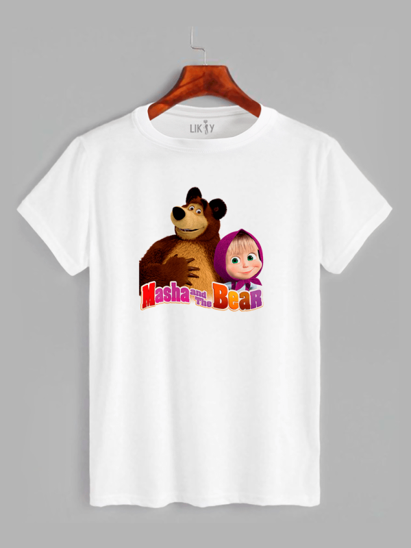Футболка дитяча з принтом Маша та Ведмідь - 21030322