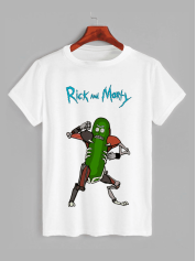Футболка з принтом Рік та Морті огірок -Rick and Morty (0614)