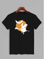 Футболка з принтом Хеллоуїн Flying Witch (2338)