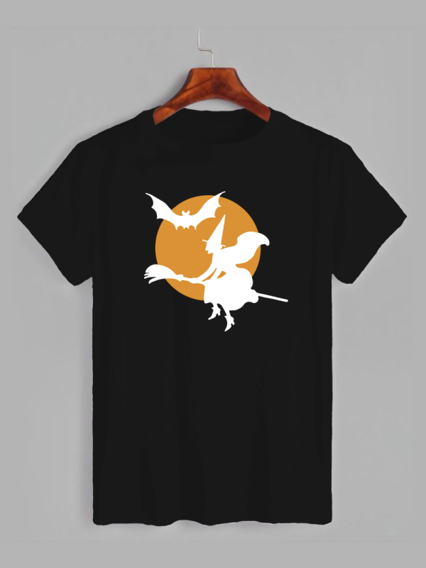 Футболка з принтом Хеллоуїн Flying Witch (2338)