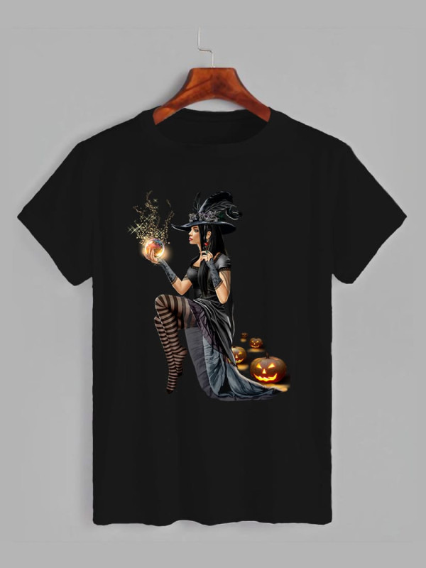 Футболка з принтом Хеллоуїн (2350)