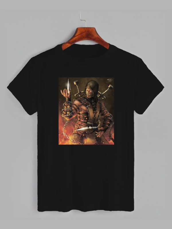 Футболка з принтом Скорпіон Мортал Комбат - Scorpion Mortal Kombat (1645)