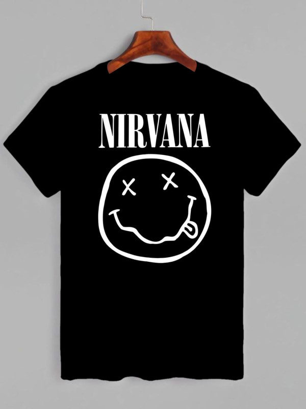 Футболка с принтом Nirvana Smile (Нирвана) (0419)