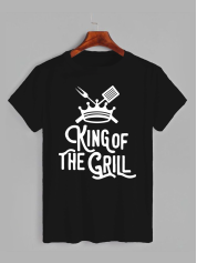 Футболка с принтом King of the grill (Король гриля) (0508)