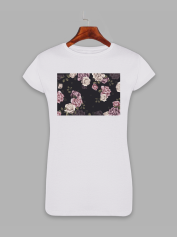 Женская футболка с принтом Розы (1501)