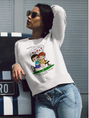 Світшот до Дня закоханих з принтом Love is - говорити це, якщо справді так думаєш (0201)