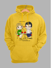 Худі на день закоханих з принтом Love is - подивитися поглядом, який висловлює все (0204)