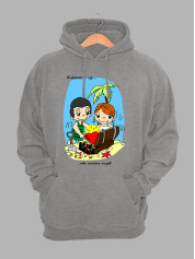 Худі до Дня закоханих з принтом Love is - ніби знайти скарб (0213)