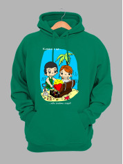 Худі до Дня закоханих з принтом Love is - ніби знайти скарб (0213)