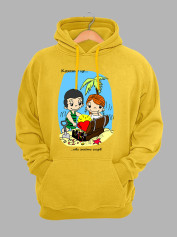 Худі до Дня закоханих з принтом Love is - ніби знайти скарб (0213)