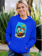 Худі до Дня закоханих з принтом Love is - ніби знайти скарб (0213)