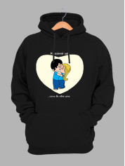 Худі до Дня закоханих з принтом Love is - коли ви одне ціле (0215)