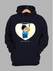 Худі до Дня закоханих з принтом Love is - коли ви одне ціле (0215)