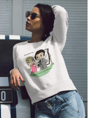 Світшот до Дня закоханих з принтом Love is - прочити його в президенти (0220)