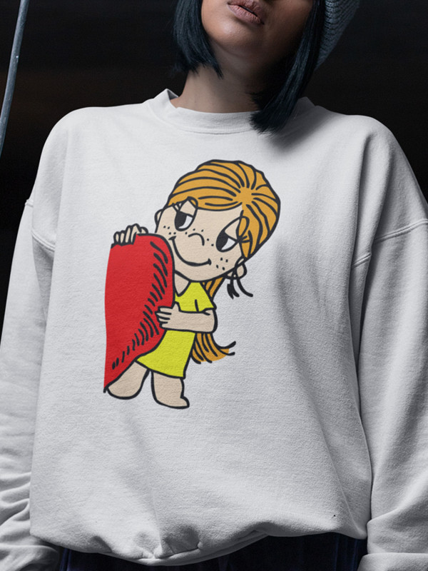 Світшот парне до Дня закоханих з принтом Love is - для двох (0229)