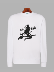 Свитшот с принтом Хэллоуин Witch and Bats
